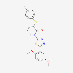 N-(5-(2,5-dimethoxyphenyl)-1,3,4-thiadiazol-2-yl)-2-(p-tolylthio)butanamide