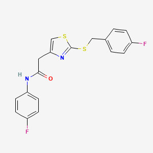 2-(2-((4-fluorobenzyl)thio)thiazol-4-yl)-N-(4-fluorophenyl)acetamide