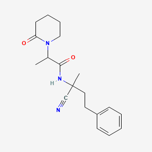 N-(1-cyano-1-methyl-3-phenylpropyl)-2-(2-oxopiperidin-1-yl)propanamide