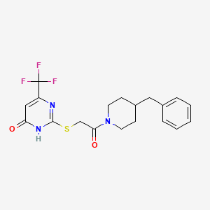 2-((2-(4-benzylpiperidin-1-yl)-2-oxoethyl)thio)-6-(trifluoromethyl)pyrimidin-4(3H)-one