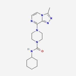 molecular formula C17H25N7O B2668794 N-cyclohexyl-4-(3-methyl-[1,2,4]triazolo[4,3-a]pyrazin-8-yl)piperazine-1-carboxamide CAS No. 1903047-52-8