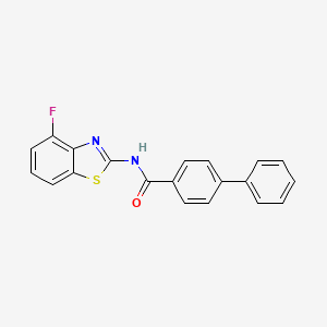 molecular formula C20H13FN2OS B2668805 N-(4-fluoro-1,3-benzothiazol-2-yl)-[1,1'-biphenyl]-4-carboxamide CAS No. 920468-71-9