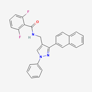2,6-difluoro-N-{[3-(2-naphthyl)-1-phenyl-1H-pyrazol-4-yl]methyl}benzenecarboxamide