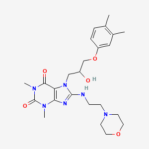 7-(3-(3,4-dimethylphenoxy)-2-hydroxypropyl)-1,3-dimethyl-8-((2-morpholinoethyl)amino)-1H-purine-2,6(3H,7H)-dione