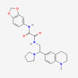 N-1,3-benzodioxol-5-yl-N'-[2-(1-methyl-1,2,3,4-tetrahydroquinolin-6-yl)-2-pyrrolidin-1-ylethyl]ethanediamide
