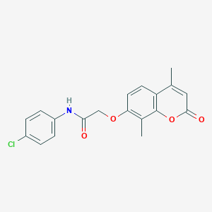 molecular formula C19H16ClNO4 B266884 N-(4-chlorophenyl)-2-[(4,8-dimethyl-2-oxo-2H-chromen-7-yl)oxy]acetamide 