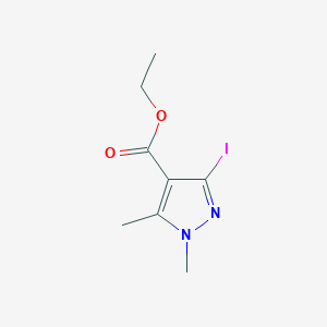 molecular formula C8H11IN2O2 B2668865 Ethyl 3-iodo-1,5-dimethyl-1H-pyrazole-4-carboxylate CAS No. 1789723-09-6