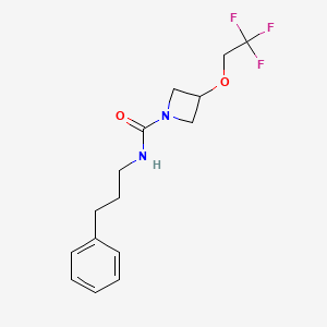 molecular formula C15H19F3N2O2 B2668875 N-(3-phenylpropyl)-3-(2,2,2-trifluoroethoxy)azetidine-1-carboxamide CAS No. 2309190-04-1