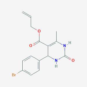 molecular formula C15H15BrN2O3 B2668891 Prop-2-en-1-yl 4-(4-bromophenyl)-6-methyl-2-oxo-1,2,3,4-tetrahydropyrimidine-5-carboxylate CAS No. 299965-87-0