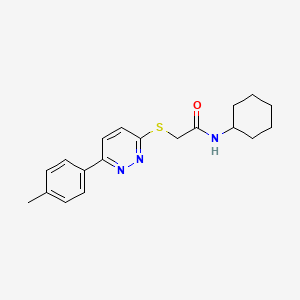 molecular formula C19H23N3OS B2668902 N-cyclohexyl-2-((6-(p-tolyl)pyridazin-3-yl)thio)acetamide CAS No. 896054-74-3