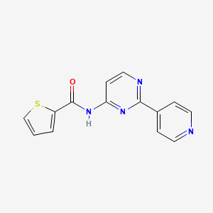 molecular formula C14H10N4OS B2668912 N-[2-(4-pyridinyl)-4-pyrimidinyl]-2-thiophenecarboxamide CAS No. 478039-50-8