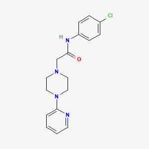 molecular formula C17H19ClN4O B2669000 N-(4-chlorophenyl)-2-[4-(pyridin-2-yl)piperazin-1-yl]acetamide CAS No. 303091-90-9