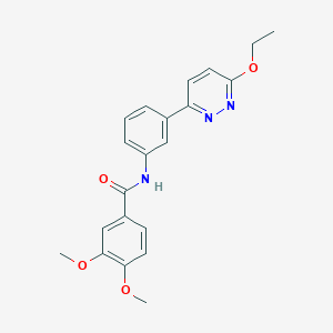 molecular formula C21H21N3O4 B2669013 N-[3-(6-ethoxypyridazin-3-yl)phenyl]-3,4-dimethoxybenzamide CAS No. 899986-53-9