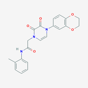 2-[4-(2,3-dihydro-1,4-benzodioxin-6-yl)-2,3-dioxopyrazin-1-yl]-N-(2-methylphenyl)acetamide