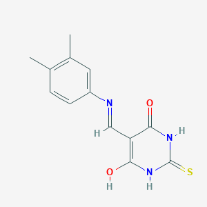 5-[(3,4-dimethylanilino)methylene]-2-thioxodihydro-4,6(1H,5H)-pyrimidinedione