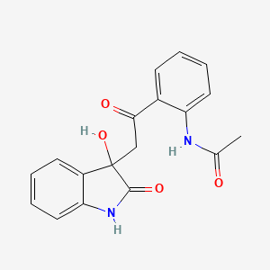 N-{2-[2-(3-hydroxy-2-oxo-2,3-dihydro-1H-indol-3-yl)acetyl]phenyl}acetamide