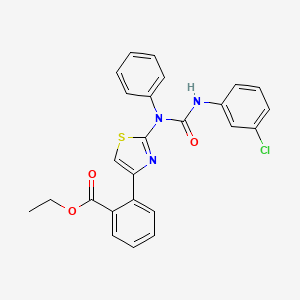 Ethyl 2-(2-{[(3-chloroanilino)carbonyl]anilino}-1,3-thiazol-4-yl)benzenecarboxylate