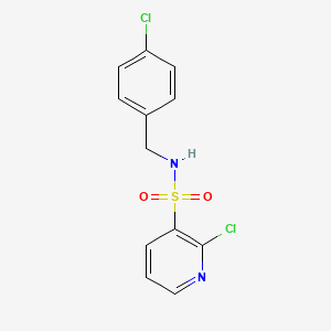 2-chloro-N-[(4-chlorophenyl)methyl]pyridine-3-sulfonamide