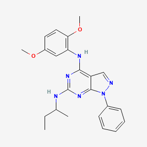 molecular formula C23H26N6O2 B2669122 N6-(butan-2-yl)-N4-(2,5-dimethoxyphenyl)-1-phenyl-1H-pyrazolo[3,4-d]pyrimidine-4,6-diamine CAS No. 955305-11-0