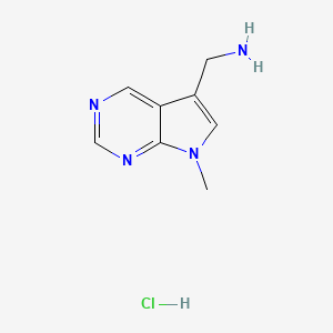(7-Methylpyrrolo[2,3-d]pyrimidin-5-yl)methanamine HCl