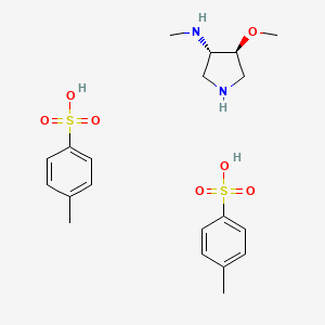 (3S,4S)-4-methoxy-N-methylpyrrolidin-3-amine; bis(4-methylbenzene-1-sulfonic acid)