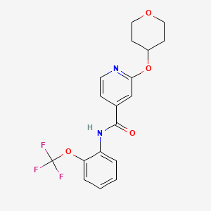 2-((tetrahydro-2H-pyran-4-yl)oxy)-N-(2-(trifluoromethoxy)phenyl)isonicotinamide