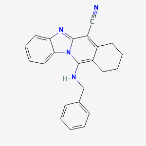 11-(Benzylamino)-7,8,9,10-tetrahydrobenzimidazo[1,2-b]isoquinoline-6-carbonitrile