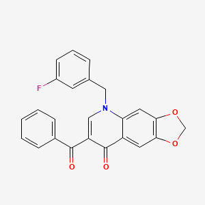 7-benzoyl-5-[(3-fluorophenyl)methyl]-2H,5H,8H-[1,3]dioxolo[4,5-g]quinolin-8-one