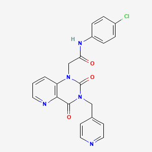 molecular formula C21H16ClN5O3 B2669195 N-(4-chlorophenyl)-2-(2,4-dioxo-3-(pyridin-4-ylmethyl)-3,4-dihydropyrido[3,2-d]pyrimidin-1(2H)-yl)acetamide CAS No. 941990-38-1
