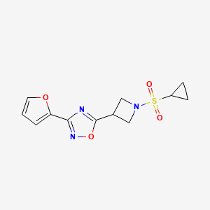 5-(1-(Cyclopropylsulfonyl)azetidin-3-yl)-3-(furan-2-yl)-1,2,4-oxadiazole