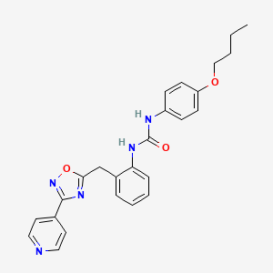 1-(4-Butoxyphenyl)-3-(2-((3-(pyridin-4-yl)-1,2,4-oxadiazol-5-yl)methyl)phenyl)urea