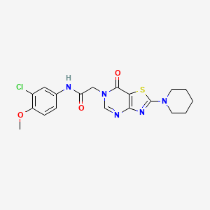 N-(3-chloro-4-methoxyphenyl)-2-[7-oxo-2-(piperidin-1-yl)[1,3]thiazolo[4,5-d]pyrimidin-6(7H)-yl]acetamide
