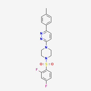 3-(4-((2,4-Difluorophenyl)sulfonyl)piperazin-1-yl)-6-(p-tolyl)pyridazine