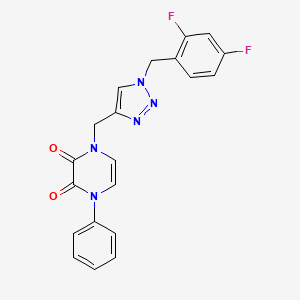1-[[1-[(2,4-Difluorophenyl)methyl]triazol-4-yl]methyl]-4-phenylpyrazine-2,3-dione