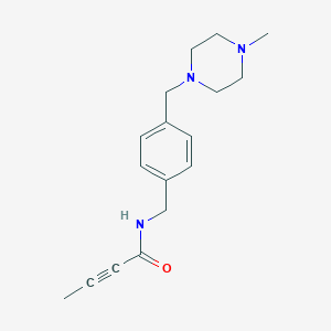 molecular formula C17H23N3O B2669232 N-({4-[(4-methylpiperazin-1-yl)methyl]phenyl}methyl)but-2-ynamide CAS No. 2411272-21-2