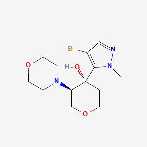 (3R,4R)-4-(4-bromo-1-methyl-1H-pyrazol-5-yl)-3-(morpholin-4-yl)oxan-4-ol
