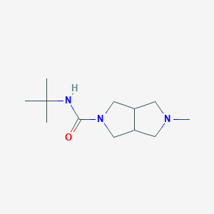 molecular formula C12H23N3O B2669244 N-(tert-butyl)-5-methylhexahydropyrrolo[3,4-c]pyrrole-2(1H)-carboxamide CAS No. 2097864-26-9