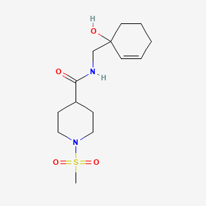 molecular formula C14H24N2O4S B2669249 N-[(1-hydroxycyclohex-2-en-1-yl)methyl]-1-methanesulfonylpiperidine-4-carboxamide CAS No. 2097884-14-3