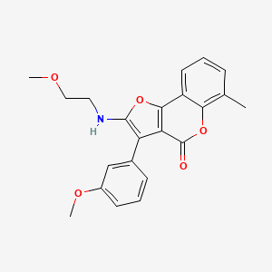 2-((2-methoxyethyl)amino)-3-(3-methoxyphenyl)-6-methyl-4H-furo[3,2-c]chromen-4-one