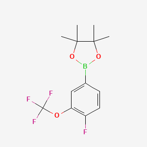2-[4-Fluoro-3-(trifluoromethoxy)phenyl]-4,4,5,5-tetramethyl-1,3,2-dioxaborolane