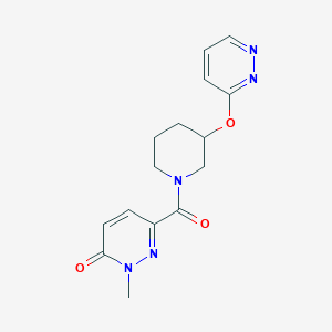 2-methyl-6-(3-(pyridazin-3-yloxy)piperidine-1-carbonyl)pyridazin-3(2H)-one