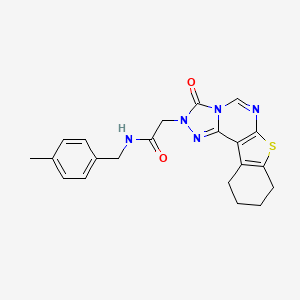 N-(4-methylbenzyl)-2-(3-oxo-8,9,10,11-tetrahydro[1]benzothieno[3,2-e][1,2,4]triazolo[4,3-c]pyrimidin-2(3H)-yl)acetamide