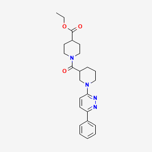 molecular formula C24H30N4O3 B2669263 Ethyl 1-[1-(6-phenylpyridazin-3-yl)piperidine-3-carbonyl]piperidine-4-carboxylate CAS No. 1215589-82-4