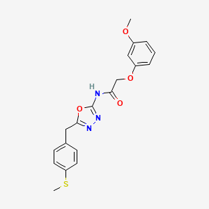 2-(3-methoxyphenoxy)-N-(5-(4-(methylthio)benzyl)-1,3,4-oxadiazol-2-yl)acetamide