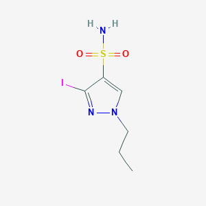 molecular formula C6H10IN3O2S B2669265 3-Iodo-1-propylpyrazole-4-sulfonamide CAS No. 1946812-72-1