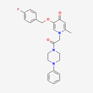 5-((4-fluorobenzyl)oxy)-2-methyl-1-(2-oxo-2-(4-phenylpiperazin-1-yl)ethyl)pyridin-4(1H)-one