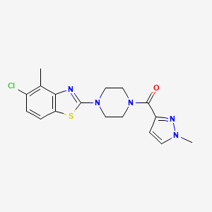 (4-(5-chloro-4-methylbenzo[d]thiazol-2-yl)piperazin-1-yl)(1-methyl-1H-pyrazol-3-yl)methanone