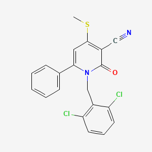 1-(2,6-Dichlorobenzyl)-4-(methylsulfanyl)-2-oxo-6-phenyl-1,2-dihydro-3-pyridinecarbonitrile