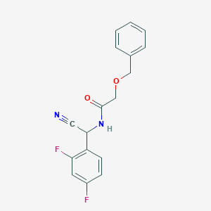 molecular formula C17H14F2N2O2 B2669272 2-(benzyloxy)-N-[cyano(2,4-difluorophenyl)methyl]acetamide CAS No. 1355832-55-1