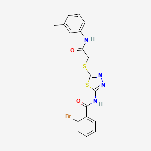 2-bromo-N-(5-((2-oxo-2-(m-tolylamino)ethyl)thio)-1,3,4-thiadiazol-2-yl)benzamide